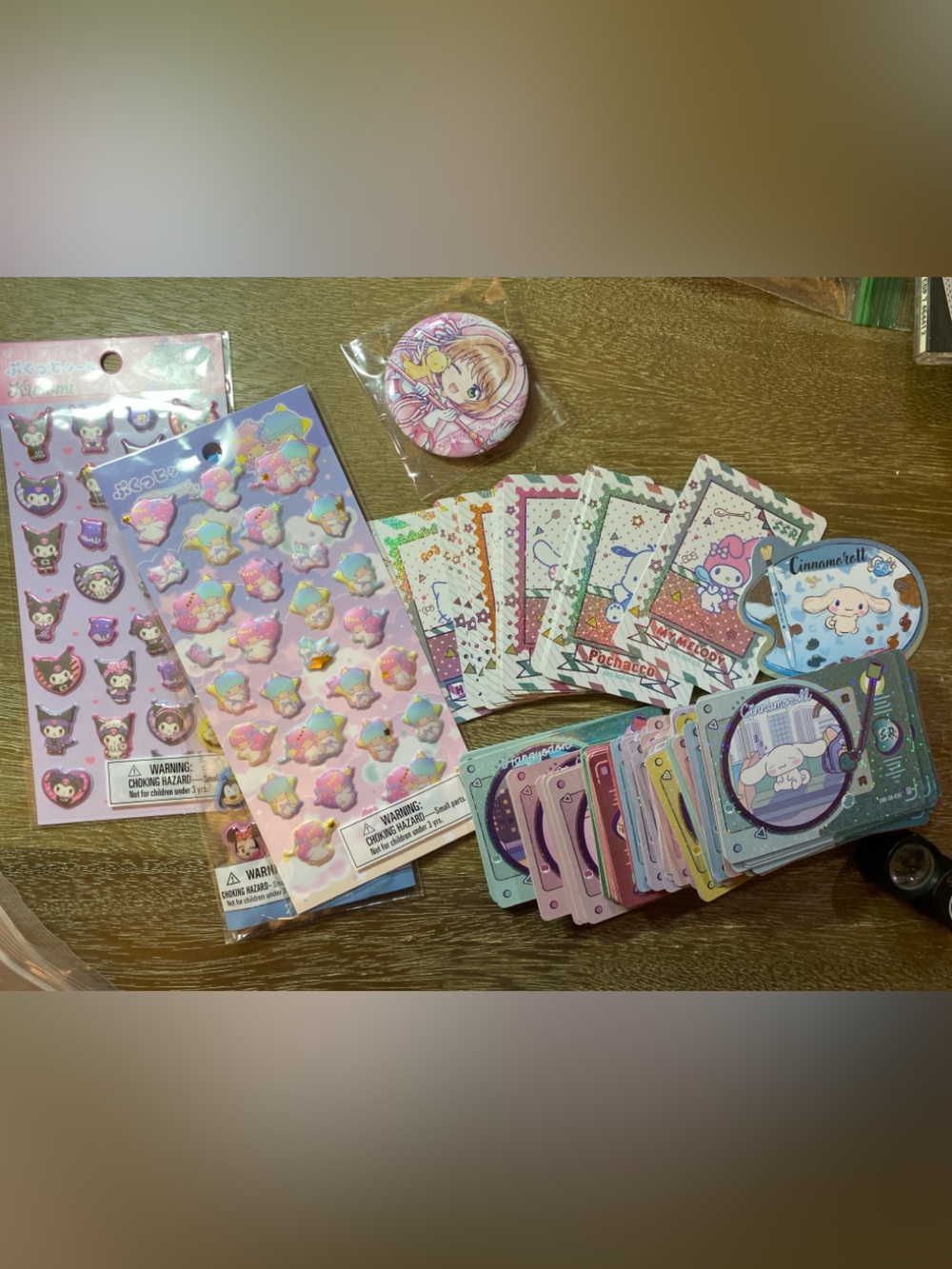 Sanrio sticker trading card lot